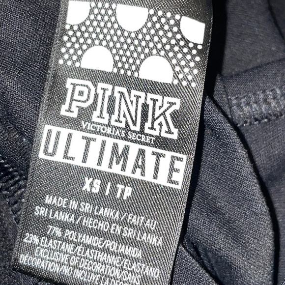 Victoria's Secret PINK Black Ultimate Extreme Crop Legging Size XS - Picture 3 of 6